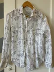 Rails Tiger Print Button-Down (top_021) — buttoned, sleeves rolled