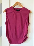 AllSaints Raspberry Ruched Tank (top_003)
