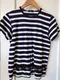 Navy Stripe Tee with Hardware Hem