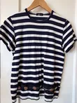CdG Navy Stripe Hardware Hem Tee (top_028)