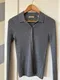 Grey Ribbed Cardigan