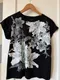 Black Floral Graphic Tee