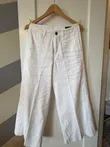 White Wide-Leg Slacks
