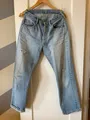 Light Wash Distressed Straight Jeans