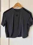Dark Charcoal Crop Tee