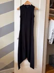 AllSaints Gia Ribbed Asymmetric Midi Dress (occasion_002)