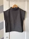 Petite Plaid Ponte Mock Neck Top