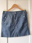 Chambray Pin Dot Above-Knee Skirt