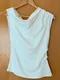 White Cowl Drape Sleeveless Top