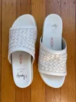 Amalfi Barca Slide, White Woven (shoe_010)