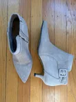 Taupe Suede Ankle Booties (shoe_022)