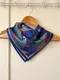 Navy Tropical Bird Print Square Scarf