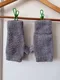 Grey Cable-Knit Fingerless Gloves