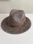 Grey-Brown Heathered Fedora